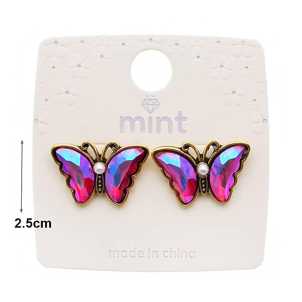 Crystal Butterfly Statement Earring
