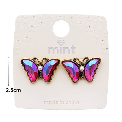 Crystal Butterfly Statement Earring