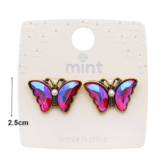 Crystal Butterfly Statement Earring
