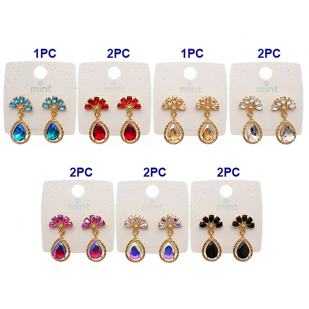 Vintage Crystal Fan Drop Earring