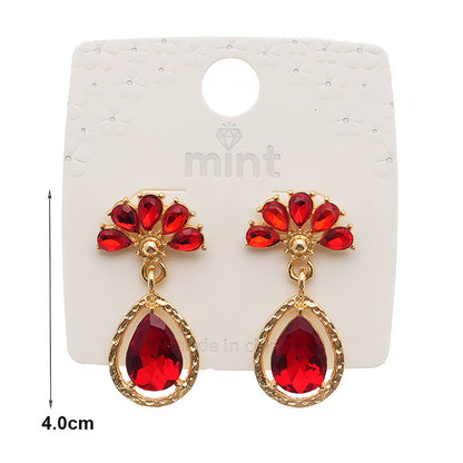 Vintage Crystal Fan Drop Earring