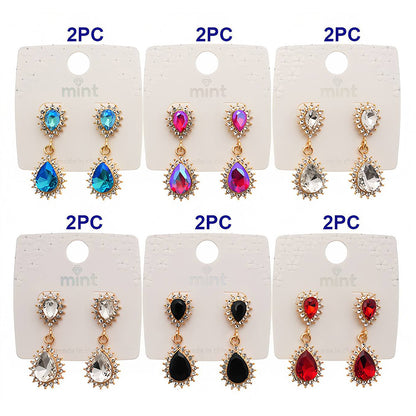 Crystal Halo Drop Earring