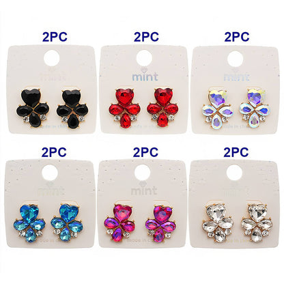 Crystal Heart Cluster Earring
