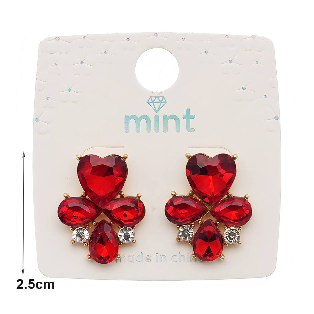 Crystal Heart Cluster Earring