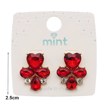 Crystal Heart Cluster Earring