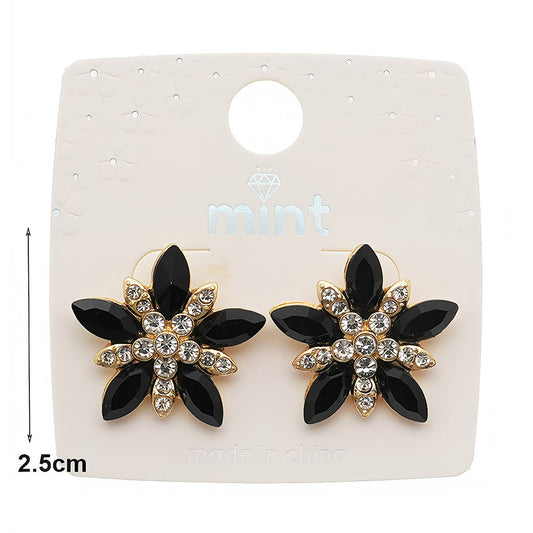 Crystal Flower Statement Earring
