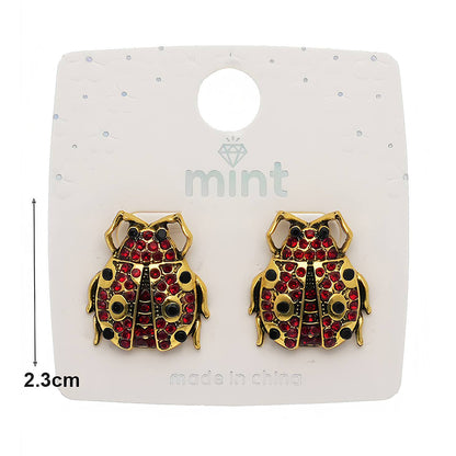 Vintage Pavé Ladybug Earring
