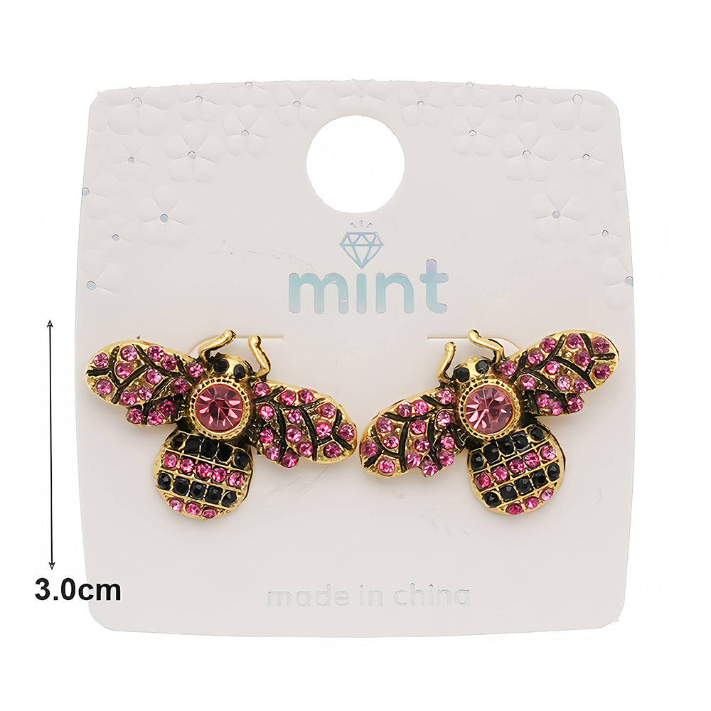 Pavé Honey Bee Statement Earring