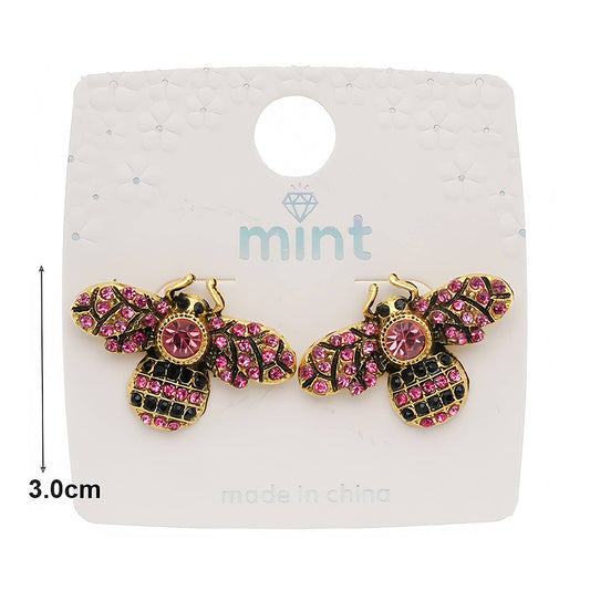 Pavé Honey Bee Statement Earring