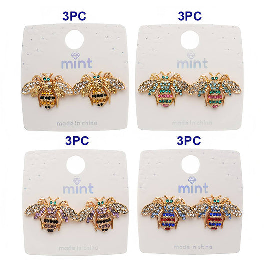 Pavé Honey Bee Statement Earring
