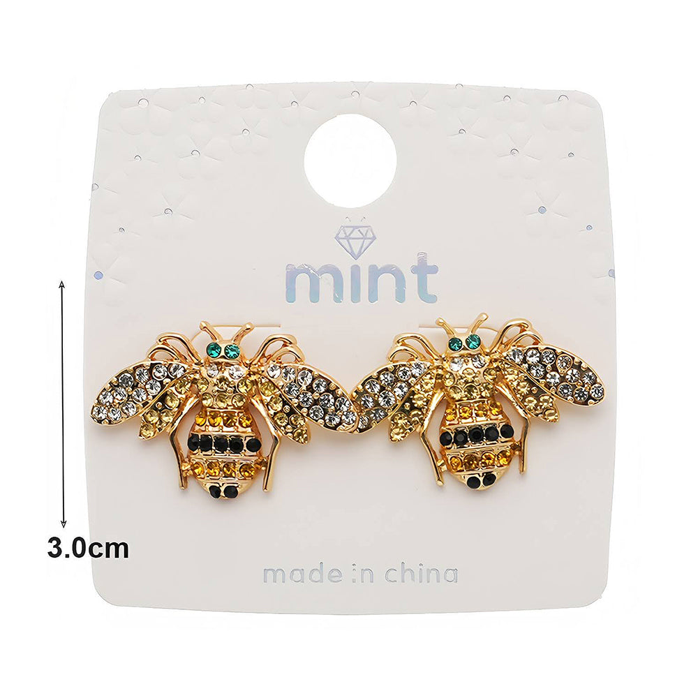 Pavé Honey Bee Statement Earring