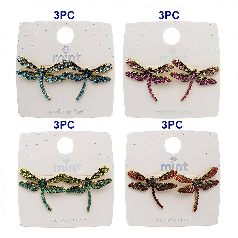 Rhinestone Dragonfly Earring