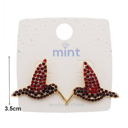 Rhinestone Witch Hat Earring