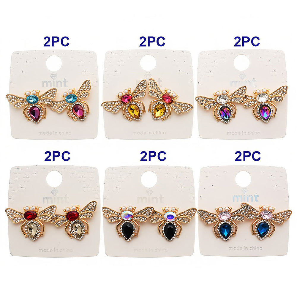 Pavé & Crystal Honey Bee Earring