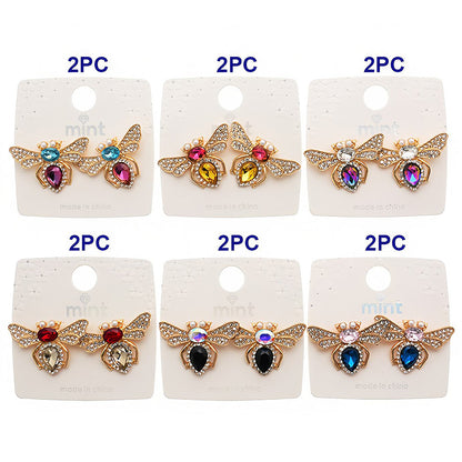 Pavé & Crystal Honey Bee Earring