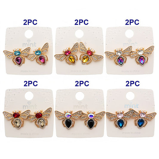 Pavé & Crystal Honey Bee Earring