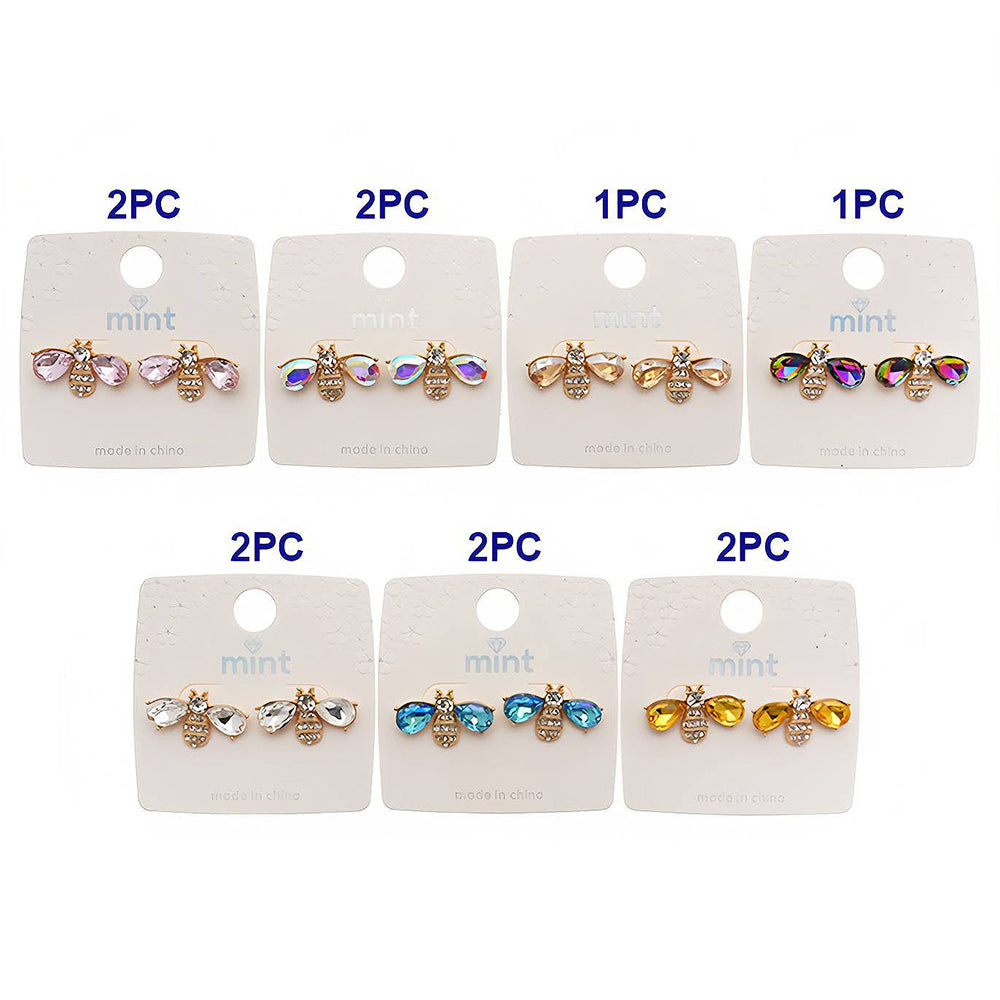 Pavé & Crystal Bumble Bee Earring