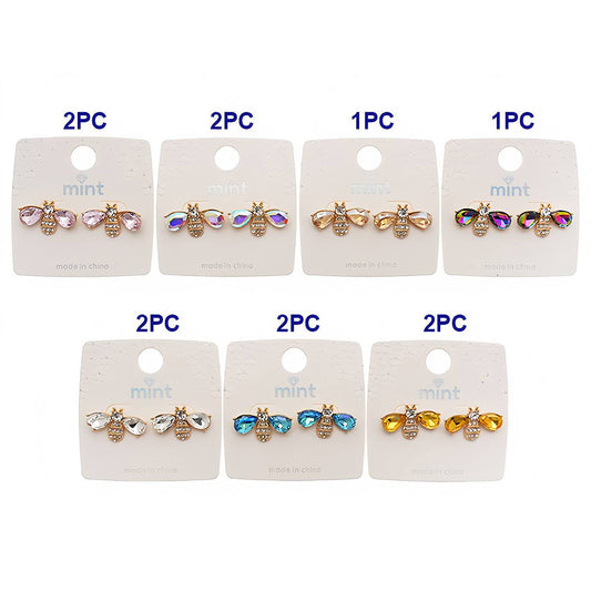 Pavé & Crystal Bumble Bee Earring