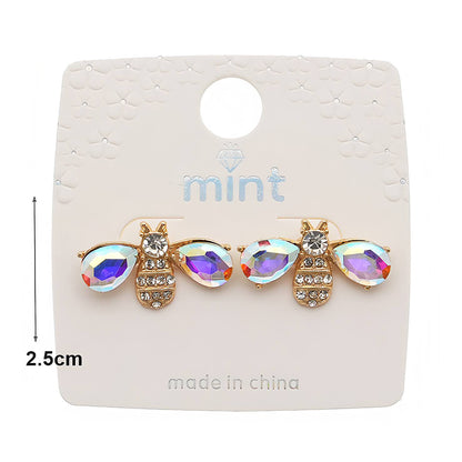 Pavé & Crystal Bumble Bee Earring