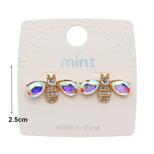 Pavé & Crystal Bumble Bee Earring