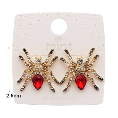Rhinestone Spider Statement Earring