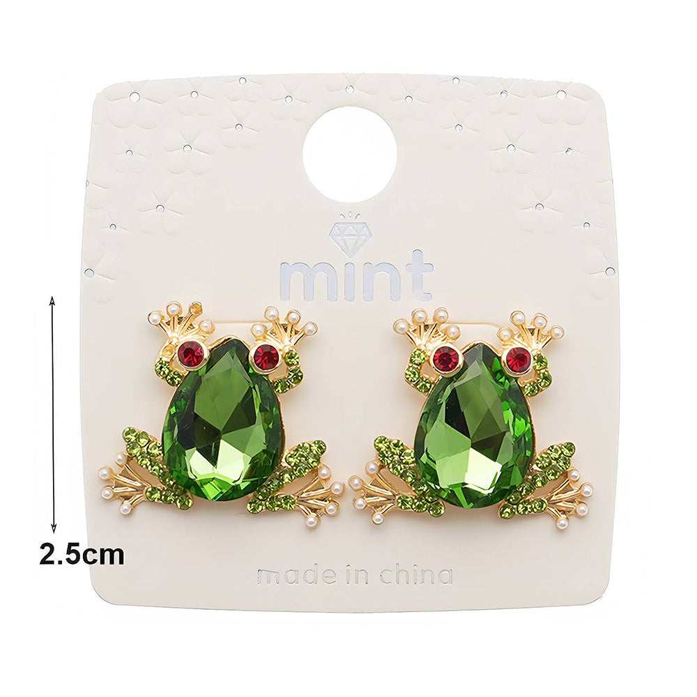 Crystal Frog Statement Earring