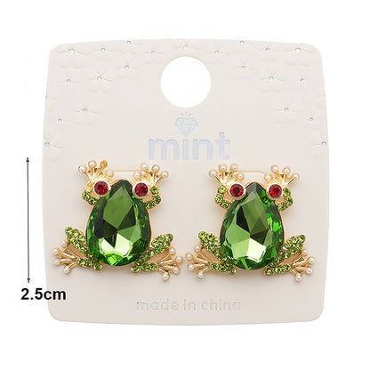 Crystal Frog Statement Earring