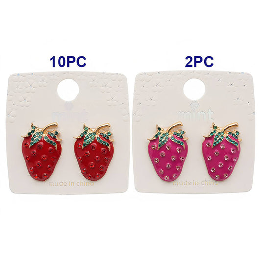Enamel Strawberry Earring