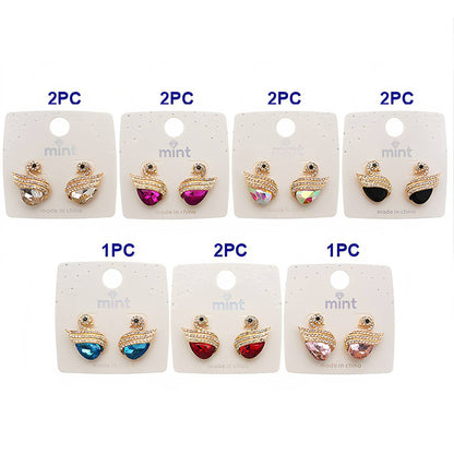 Rhinestone Crystal Swan Earring