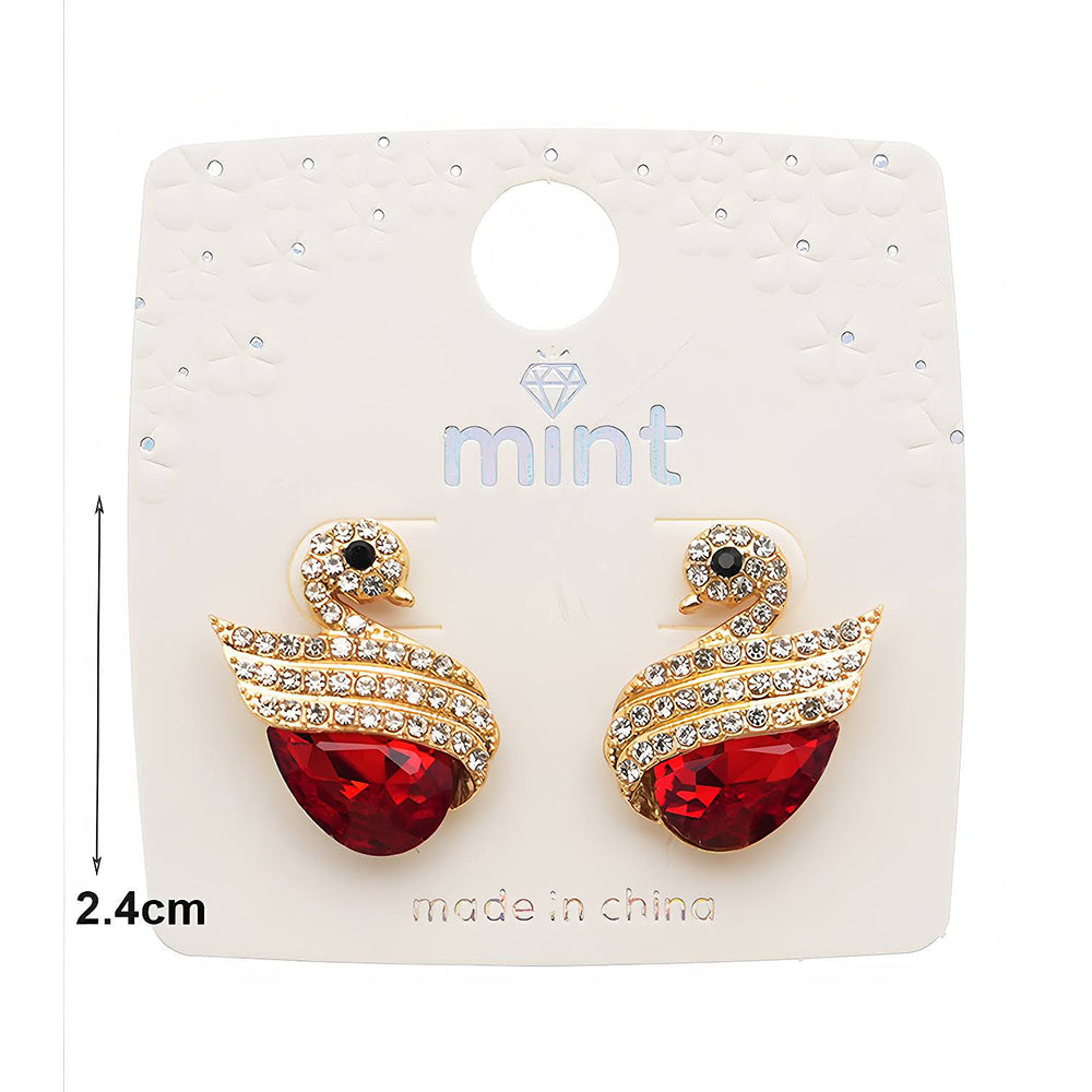 Rhinestone Crystal Swan Earring