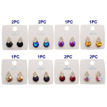 Pavé Rhombus Crystal Post Earring