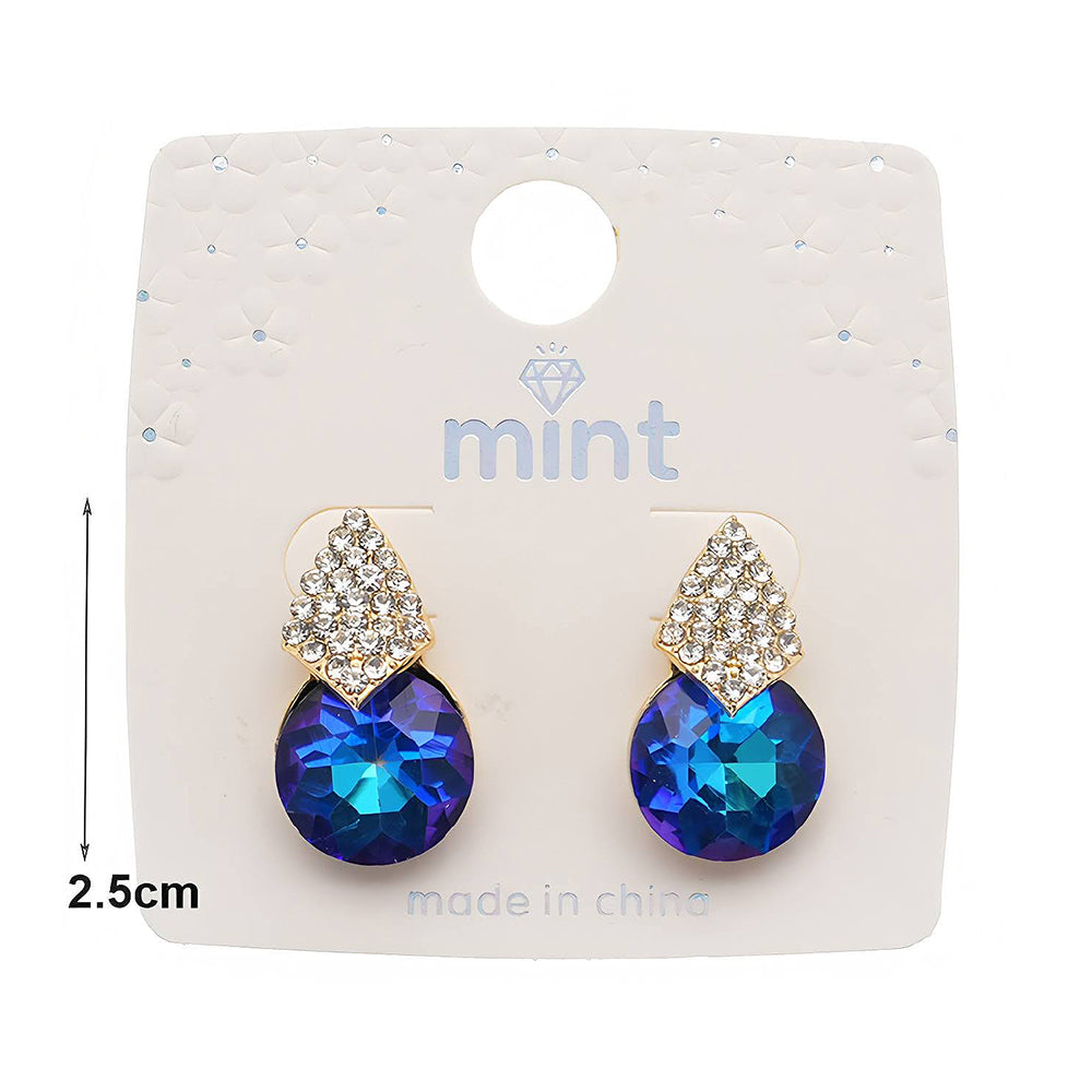 Pavé Rhombus Crystal Post Earring