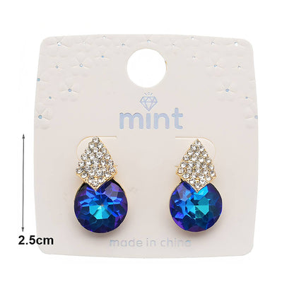 Pavé Rhombus Crystal Post Earring