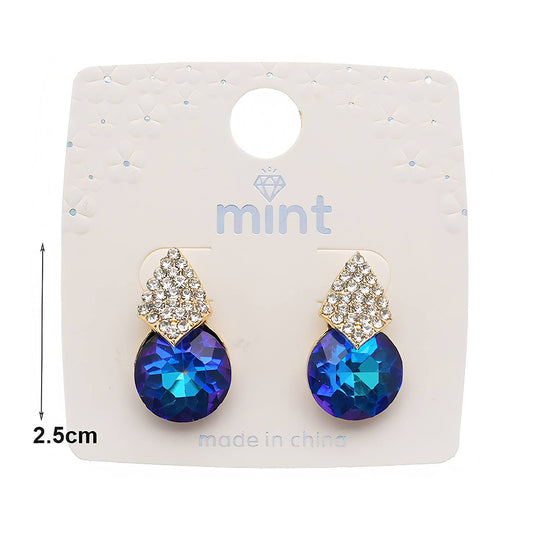 Pavé Rhombus Crystal Post Earring