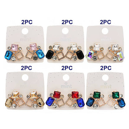 Geometric Crystal Cluster Earring