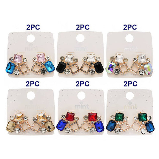 Geometric Crystal Cluster Earring