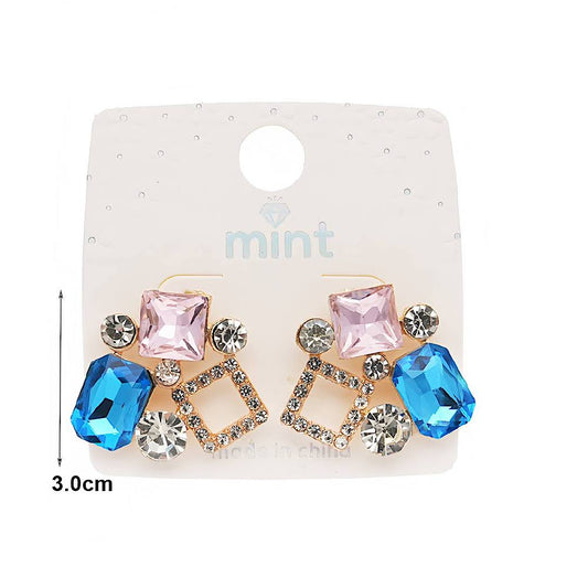 Geometric Crystal Cluster Earring