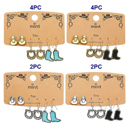 3 Pair Western Style Earring Set