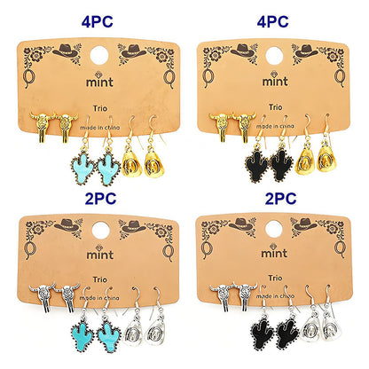 3 Pair Western Style Earring Set