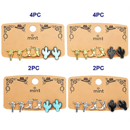 3 Pair Western Style Earring Set