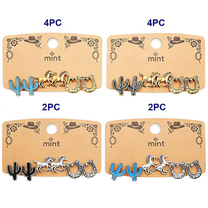 3 Pair Western Style Earring Set