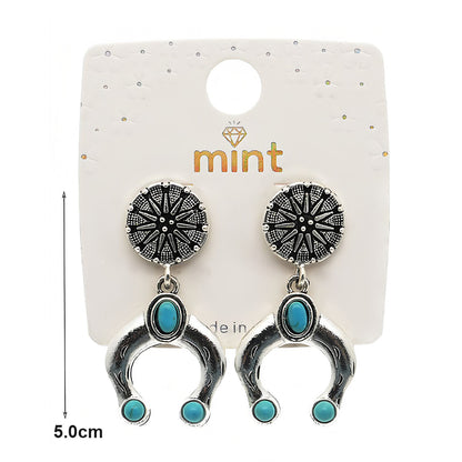 Western Style Turquoise Earring