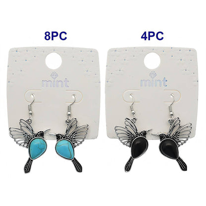 Southwestern Turquoise Hummingbird Dangle Earring