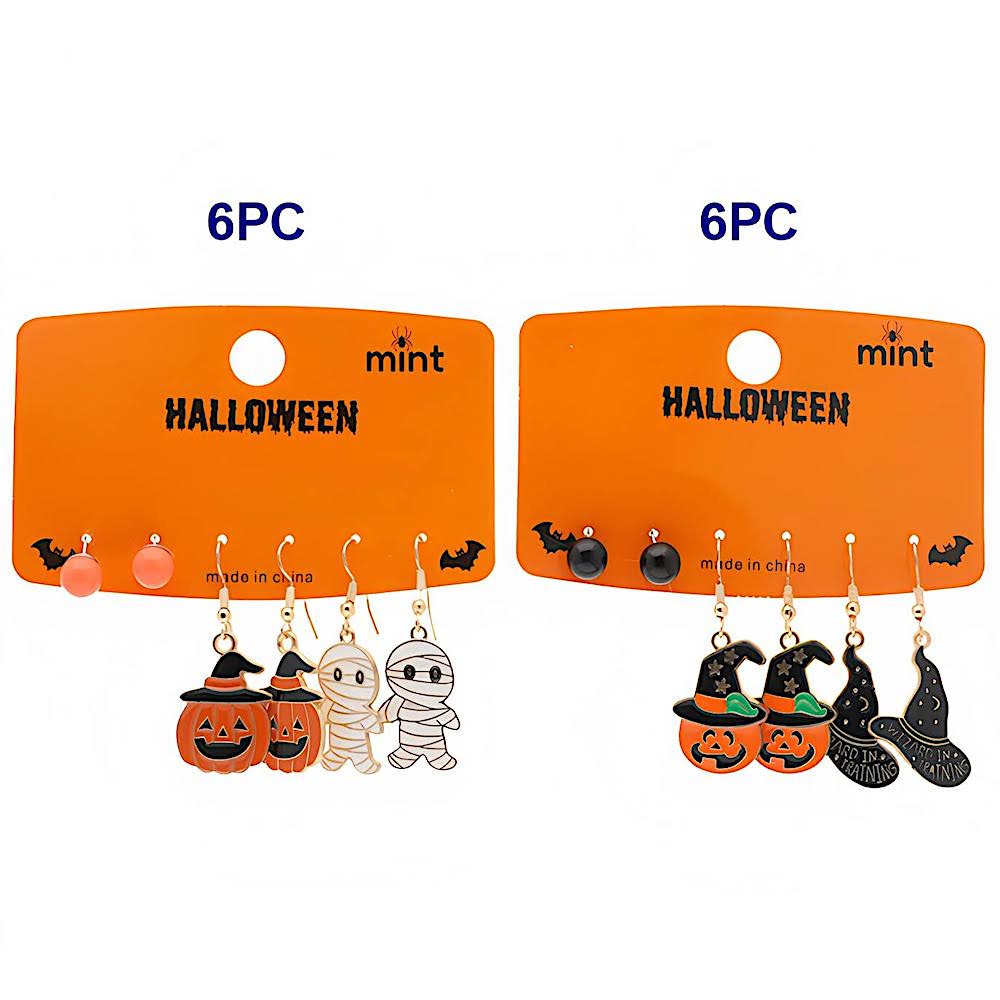 3 Pair Halloween Character Earring Set