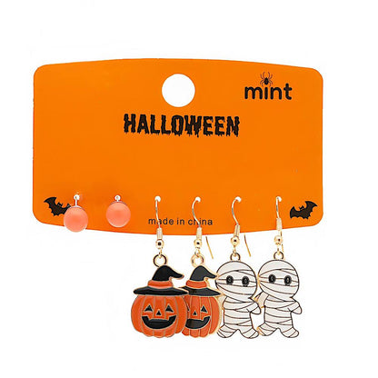 3 Pair Halloween Character Earring Set