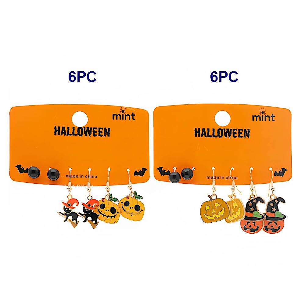 3 Pair Halloween Character Earring Set