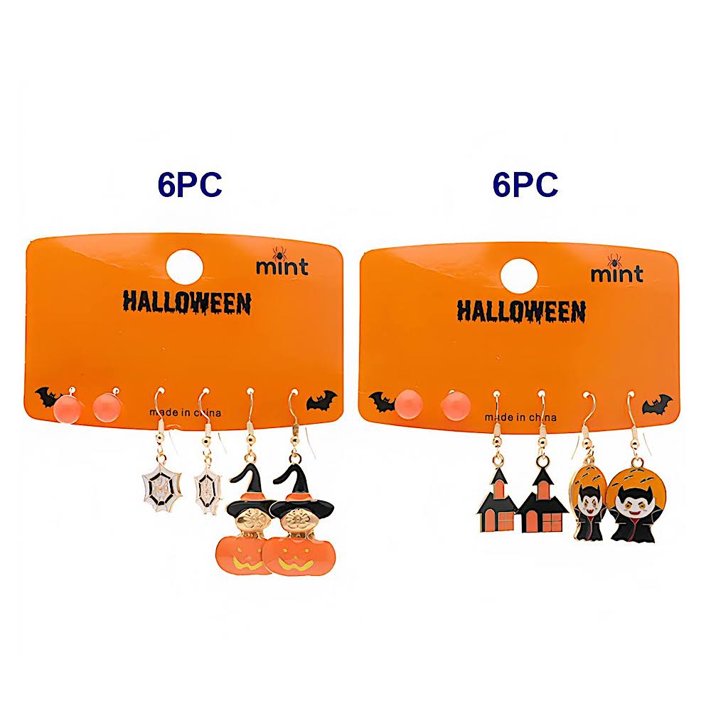 3 Pair Halloween Character Earring Set