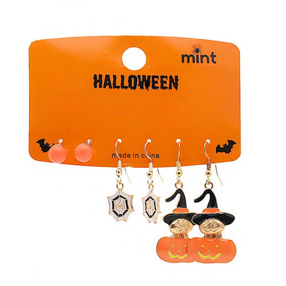 3 Pair Halloween Character Earring Set