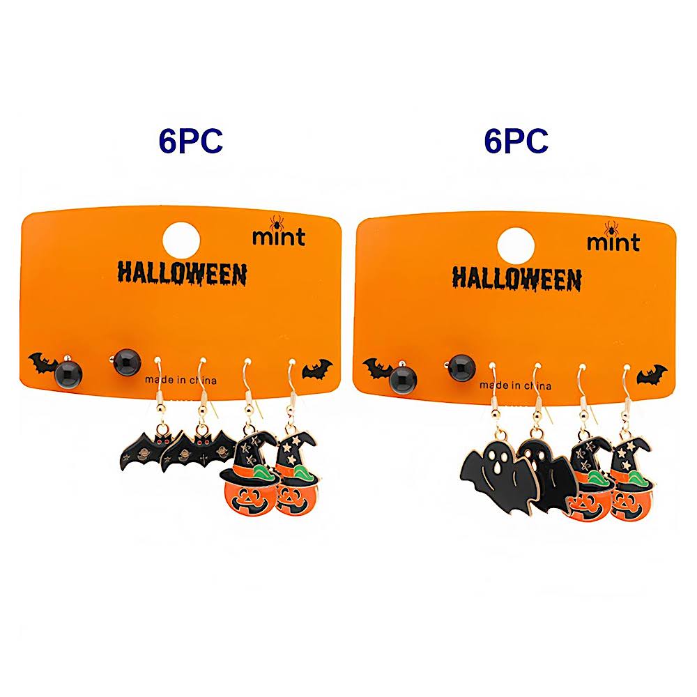 3 Pair Halloween Character Earring Set