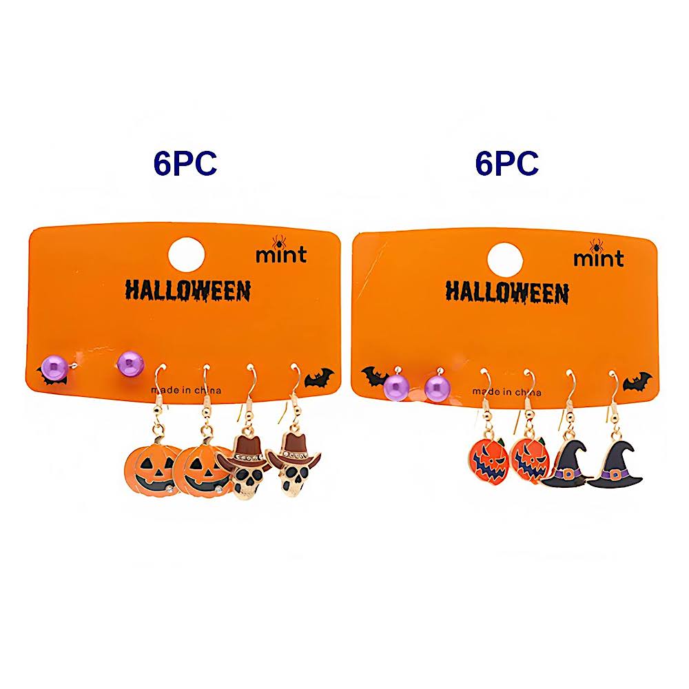 3 Pair Halloween Character Earring Set